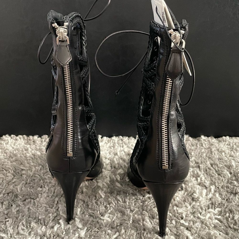 NIB Zara Studded Leather Sandal Booties - Picture 10 of 13